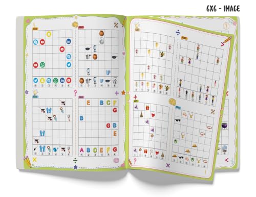 Image of Sudoku Book for Kids | 1001+ Sudoku Puzzle Book for Kids & Adults | Brain Booster Activity Book - 4x4, 6x6, 9x9 & 12x12 Levels | Ages 8+ Years | Two Brothers Publications