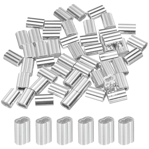 sourcing map 1.5mm Aluminium Crimping Loop Sleeves Cover