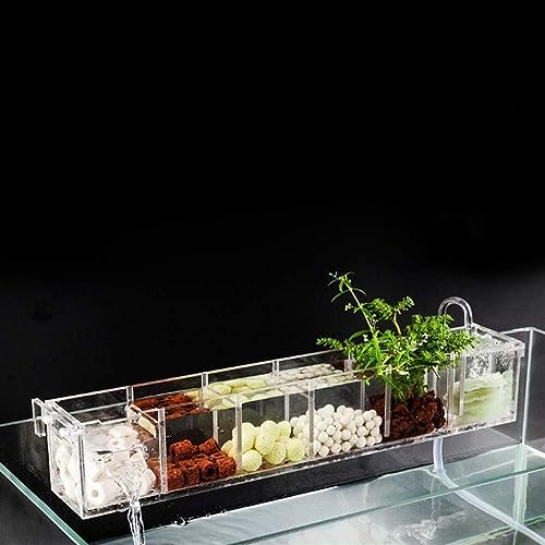 Caja de filtro acrílica para acuario, diseño externo para colgar para filtración de agua clara en entornos domésticos y comerciales