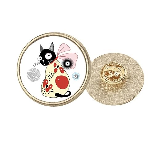 Broche ronde en métal doré pour sublimer un vêtement trop simple