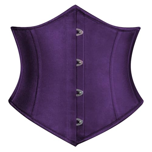 Image of Scarlet Darkness Corset Belt for Women Fishbone Wide Corset Pirate Belt | Fishbone Support, Front Buckle, Lace Up Back, Goth Renaissance Costume Accessory