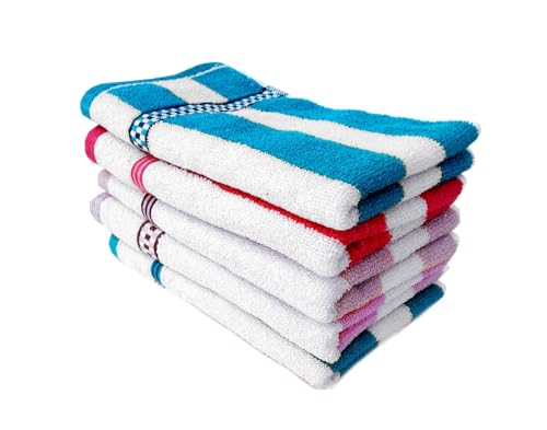 Image of Space Fly Cabana Cotton Hand Towel Soft, 500 GSM, 11 X 17 Inches | Quick Dry, Small Size Travel Friendly Towel for Home & Kitchen Use (6)