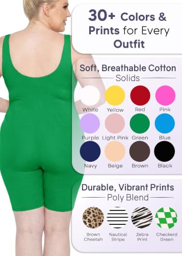 Image of STRETCH IS COMFORT Womens Plus Size Tank Unitard Athletic Rompers For Women