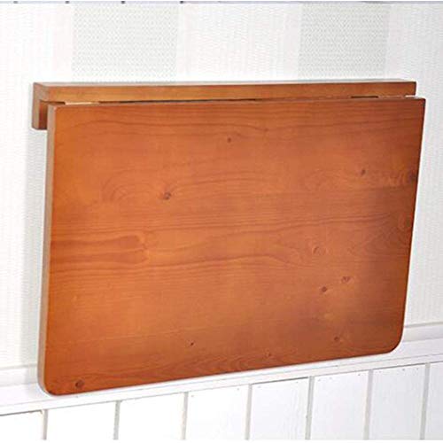 Table murale bureau pliant flottant marron chambre 100x50