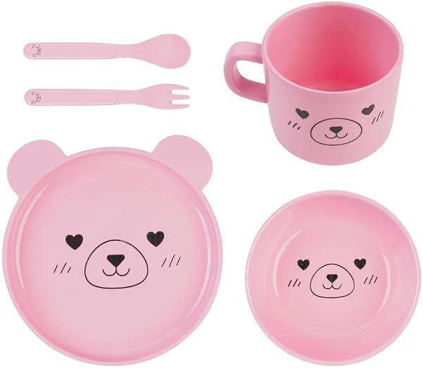 Miniso Lisanslı Sevimli Evcil Hayvan Serisi 5 Parça Çatal Kaşık Bıçak Seti – Hafif Ve Pratik