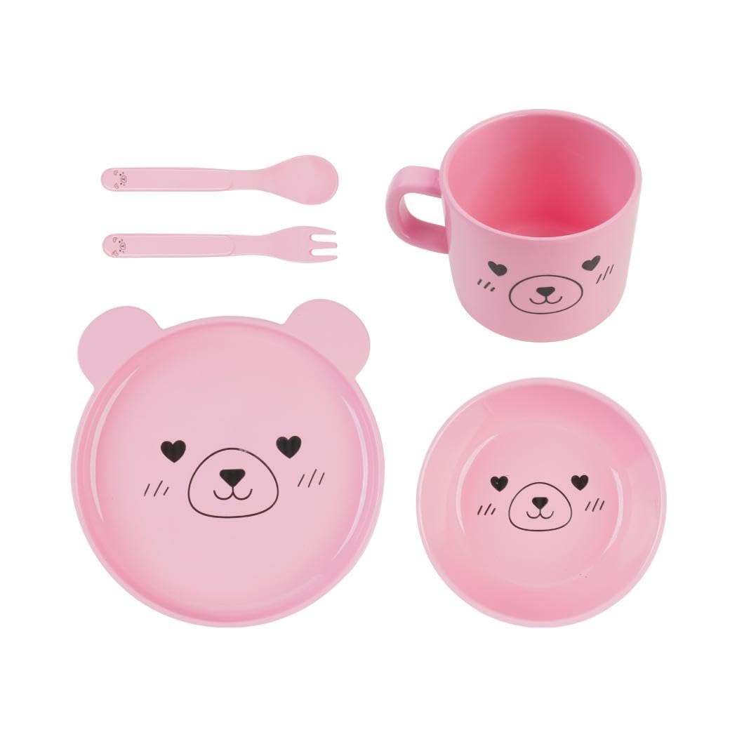 Miniso Lisanslı Sevimli Evcil Hayvan Serisi 5 Parça Çatal Kaşık Bıçak Seti – Hafif Ve Pratik