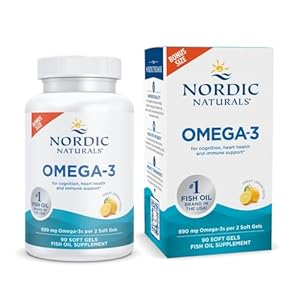 Nordic Naturals Omega-3, Lemon Flavor – 90 Soft Gels – 690 mg Omega-3 – Fish Oil – EPA & DHA – Immune Support, Brain & Heart Health, Optimal Wellness – Non-GMO – 45 Servings