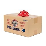 Canine Butcher Shop Pig Ears for Dogs, Always USA Made (30-Pack), All Natural, Sourced in USA Pig Ears, Digestible Pork Dog Chew Treat
