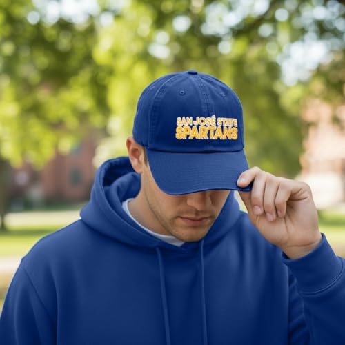 Gorra bordada ajustable color azul estilo B miniatura 5