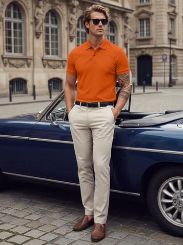Image of LEOTUDE Men's Matty Regular Fit Polo T-Shirt for Man