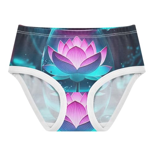 Neon Lotus Cute Panties Girl Toddler Girls Underwear Cotton Print Underpants Briefs 2t