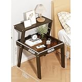 Photo Gallery gueifd tavolino in bambù con piano in vetro, 2 livelli tavolino per divano con ripiano portaoggetti, tavolino da caffè compatto comodino per soggiorno camera da letto (47x44x60cm(18x17x24inch), a1) Photo Gallery gueifd tavolino in bambù con piano in vetro, 2 livelli tavolino per divano con ripiano portaoggetti, tavolino da caffè compatto comodino per soggiorno camera da letto (47x44x60cm(18x17x24inch), a1)