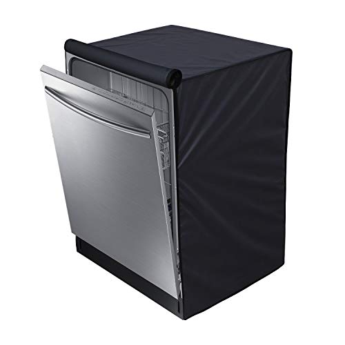 Star Weaves Dishwasher Cover Compatible for LG 14 Place Setting | Waterproof Dustproof Scratch Resistant Fabric | Durable Full Zip Closure for Free standing | Size - 61x61x86 cm, Grey - DWFLCIMGR