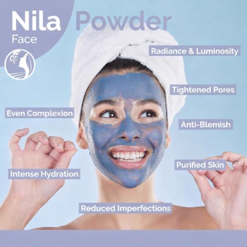 Image of Anti-magic Nila Powder Morocco for Face & Skin | Blue Nila Powder for Skin | Neela Powder Morocco for Face Glow & Even Tone (100% Natural) (50 g (Pack of 1))
