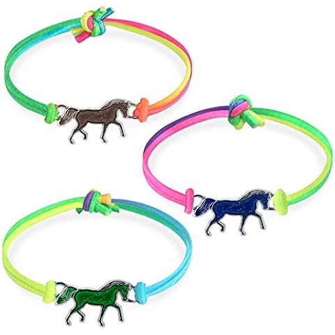 Pferde Armband 3 Stück Stimmungsarmband für Kinder, Armband mit Farbwechsel Regenbogen Pferdearmband Stimmungsarmband ändert die Farbe als Geschenk für Mädchen Cover