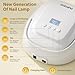 Purtato 126W Cordless Rechargeable UV LED Nail Lamp with Large Space, Handle and Foot Rest, Fast Curing Gel Nail Dryer with 4 Timers for Salon and Home (White)