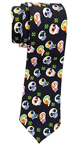 Day of The Dead Krawatte für Herren, Schwarz Cover