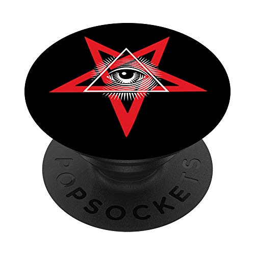 Pentagramme Satanique Evil Eye Gothique Punk Metal Anti Dieu PopSockets PopGrip Interchangeable Cover