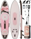 SOWM 11'6"*35" Extra Wide Inflatable Stand Up Paddle Board, 450lb Capacity SUP with Center Fin for Beginners, Includes Adjustable Paddle, Pump, Backpack & Non-Slip Deck for Camping, RV & Adventure
