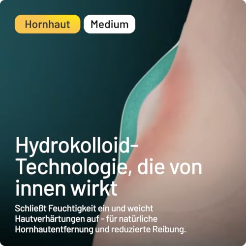 Compeed Hornhautpflaster Medium – Hydrokolloid-Pflaster gegen starke Hornhaut an den Füßen, 6 Pflaster
