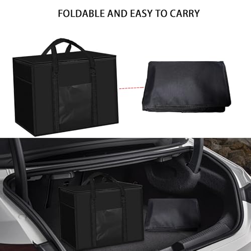 Groß Kühltasche Faltbar 50L Isoliertasche Kühlbox Kühlkorb für Essen, Groß Picknicktasche Thermotasche für Outdoor BBQ Camping,Einkaufen,45X31X36cm