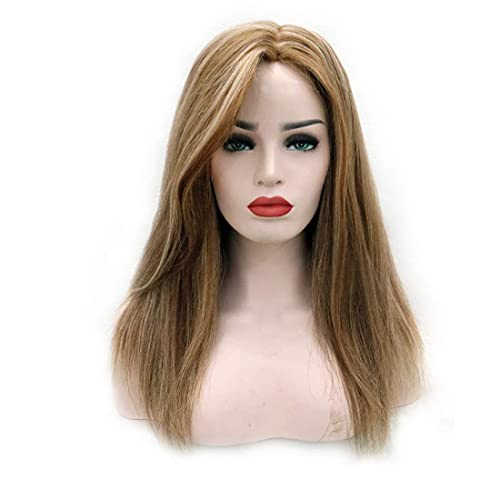 Uniwigs Bella 6"7" Virgin Remy Human Hair Silk Top Topper Pieces, Full Hand tied Parting Free For Hair Loss or Thinning Hair (18'', Y-686(Caramel))