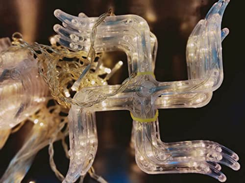 Image of IMPRESSION LIGHTS Toran Light Om and Swastik Warm-White Lighting for Indoor Use Decorative Lighting-Pack of 1