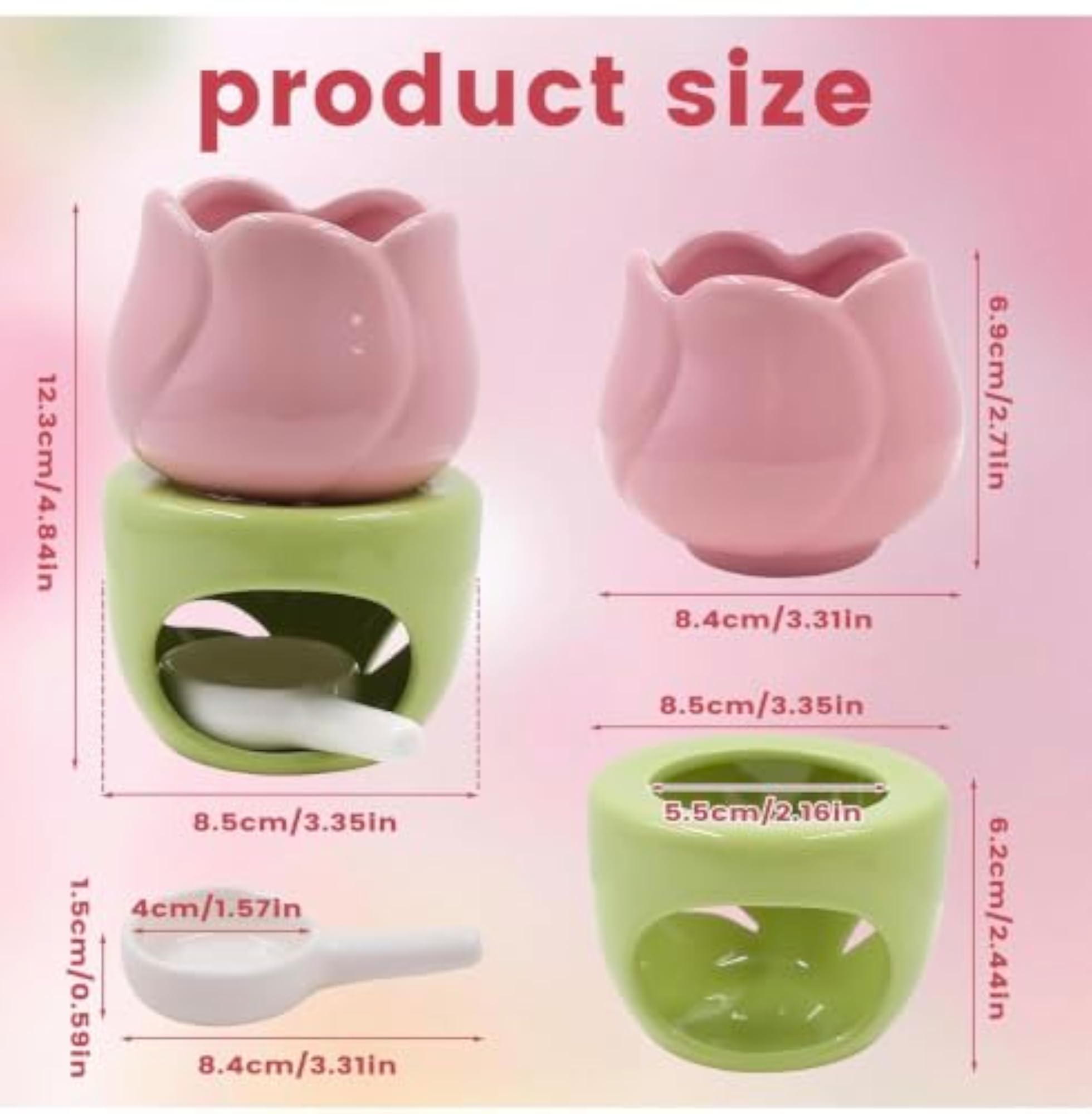Large Ceramic Oil Burner, Aromatherapy Diffuser and Wax Warmer