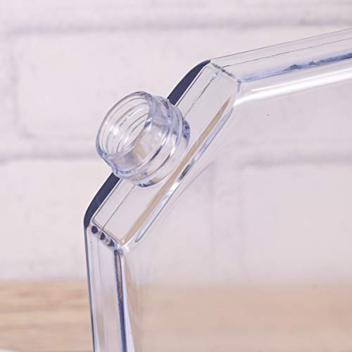 Sewacc Flat Water Bottle Clear Reusable Slim Water Bottle 450Ml Portable Travel Kettle For Outdoor Camping Hiking Cycling #TOP5