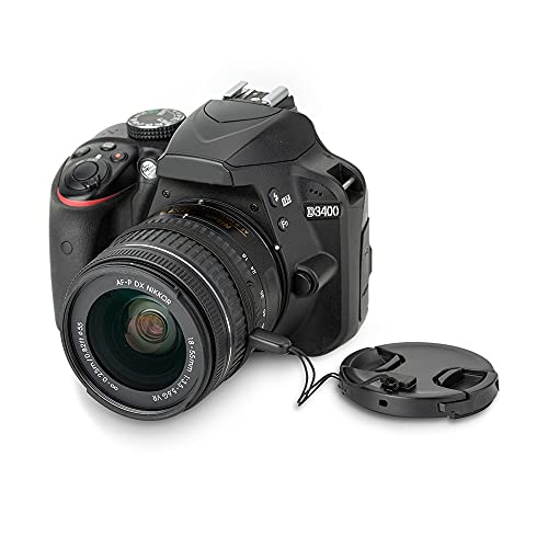 image for PROfezzion 2-Pack 55mm Front Lens Cap Cover with Deluxe Cap Keeper for