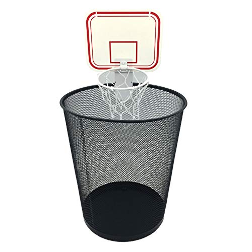 Silfrae Basketball Trash Can Mini Basketball Hoop Office Basketball Trash Can Basketball Goal For Garbage Can Office And Bed Room (White, 7.9 Inches * 6.3 Inches) #TOP1