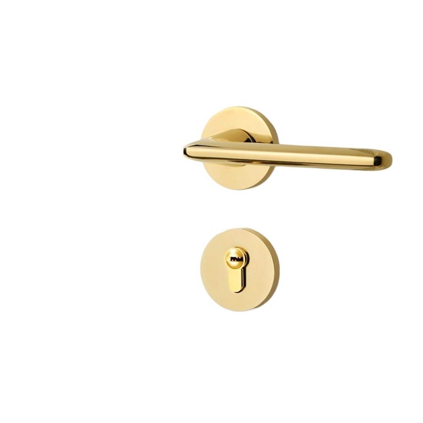 Serrure de porte intérieure silencieuse magnétique et design doré divisé