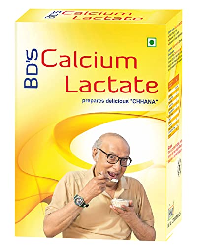Image of BD's Calcium Lactate Powder 450g - Pack of 2 | High Chhena Yield | Low Fat | Gluten-Free | Pure Calcium Supplement for Overall Health