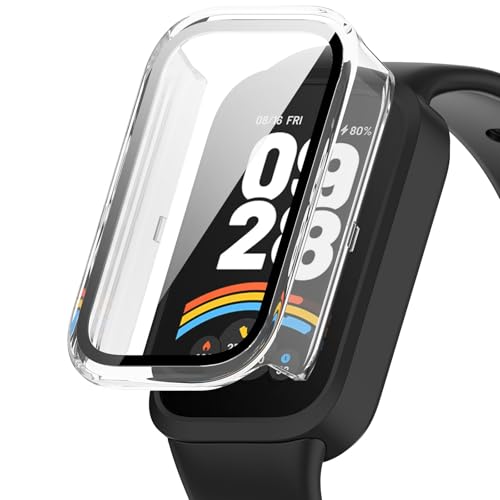 Image of For Xiaomi Smart Band 9 Active Protective Case, Lightweight, PC + Tempered Glass Cover, 9H Hardness, Easy Installation, All-in-One Protection, Anti-Scratch, Shockproof, HD High Transmittance