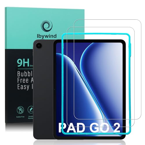 Image of Ibywind for OnePlus Pad Go 2 Screen Protector,2-Pack,9H Hardness Tempered Glass with Easy Installation Tool,Bubble-Free,Fingerprint Unlock,Anti-Shatter,Anti-Scratch