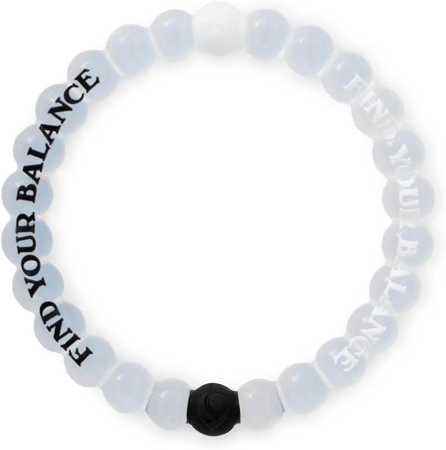 LokaiSilicone Beaded Bracelet for Women & Men, Find Your Balance - Silicone Jewelry Fashion Bracelet Slides-On for Comfortable Fit
