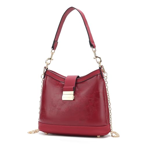 Image of MKF Collection Shoulder Bag for Women, Vegan Leather Hobo Handbag Top-Handle Purse