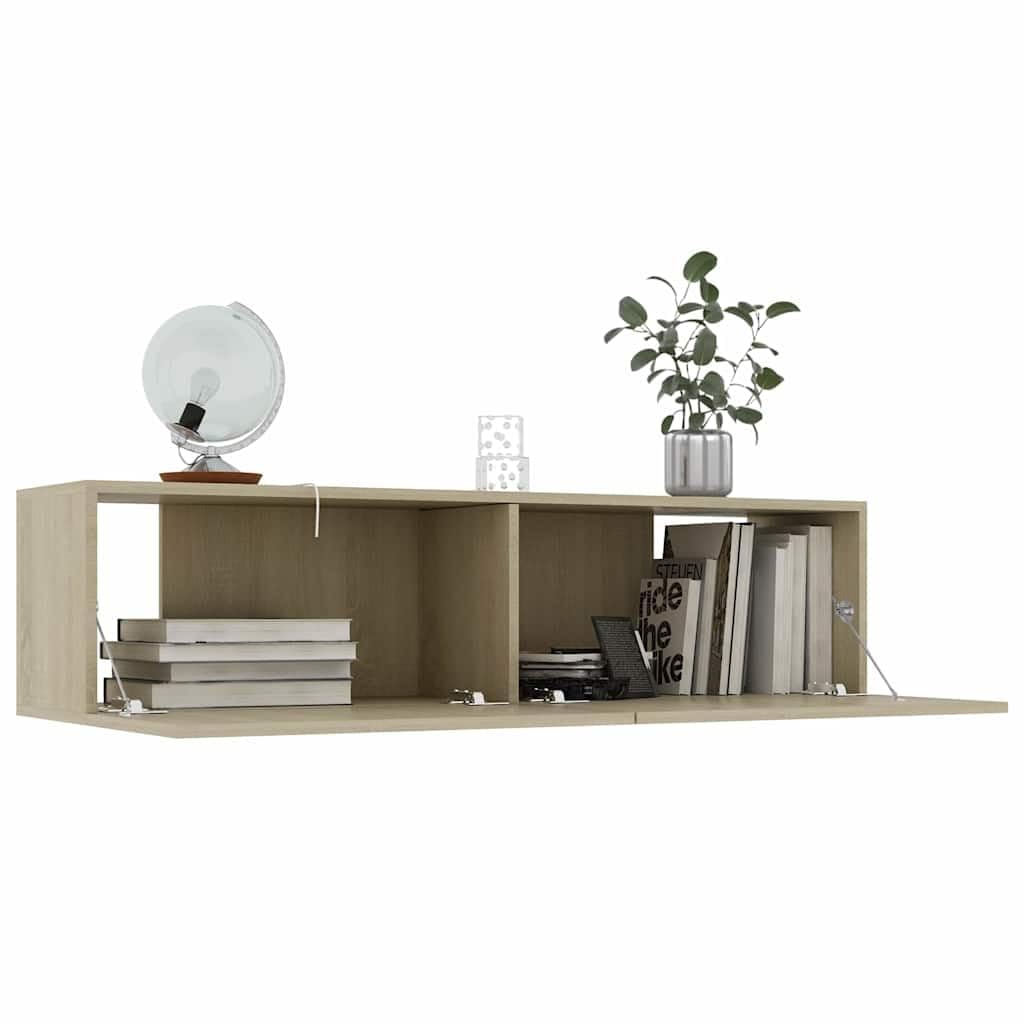 Générique Sonoma dębowa szafka pod telewizor 120x30x30 cm drewno inżynieria