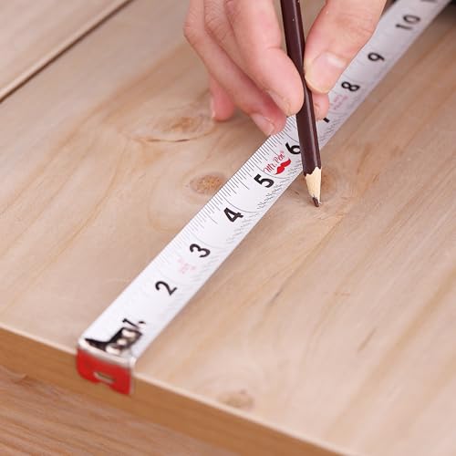 Image of Mr. Pen- Retractable Tape Measure 25 ft, 2 Pack, Yellow, Steel Retractable Measuring Tape with Fractions