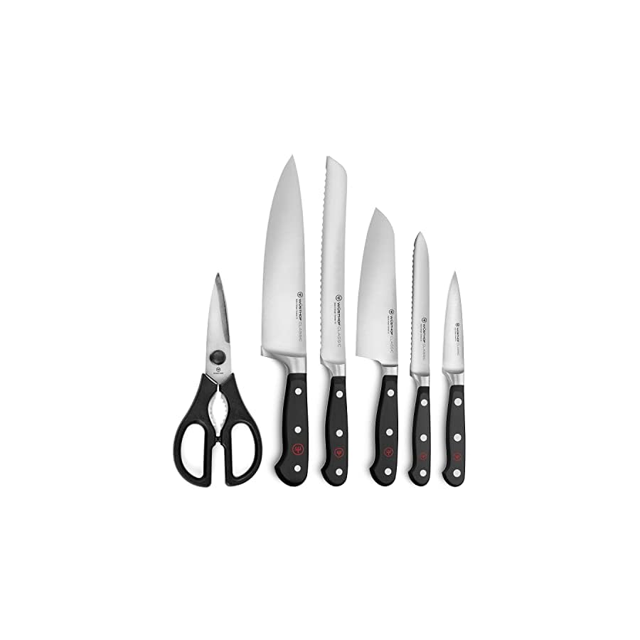 Wusthof-Classic-7-Piece-Slim-Knife-Set-with-Acacia-Block Wusthof Classic 7 Piece Slim Knife Set with Acacia Block