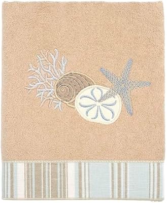 Avanti Linens - Hand Towel, Quick Dry, Soft & Absorbent Cotton Towel, Coastal Inspired Bathroom Accessories (By the Sea Collection, Rattan)