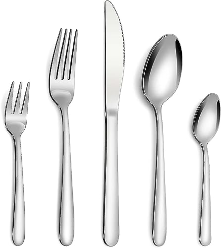 Produktfoto von Bestdin Besteck Set, 60 teilig Besteck Set 12 Personen, Edelstahl Besteckset mit Messer Gabel Löffel, Hochwertiges&hellip;