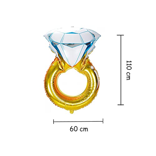 Kungoon He Put A Ring On It Balloons, Gold Diamond Ring For Wedding/Engagement/Bachelorette/Bride To Be Party Decoration Sign.(Gold) #TOP1