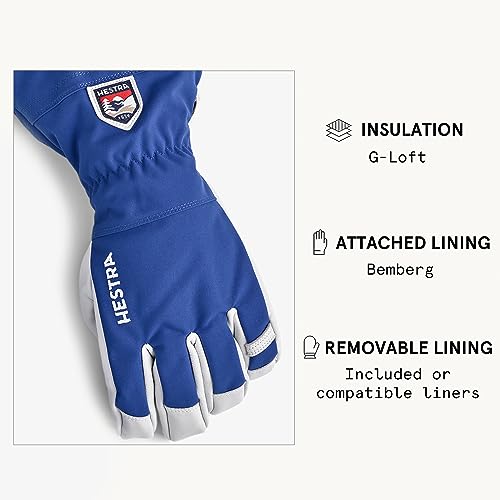 Image of Hestra Army Leather Heli Ski Glove, 5-Finger Snow Glove for Skiing & Snowboarding for Men & Women