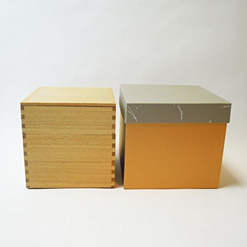 Amazon | 【松屋漆器店】 白木6.0三段重箱 内朱 | 松屋漆器店 | 重箱