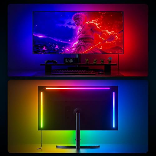 Image of PC Monitor Backlight Kit, Screen Sync RGB LED Strip Lights, 24-Inch, USB Powered,Reduced Eye Strain, Easy Plug & Play