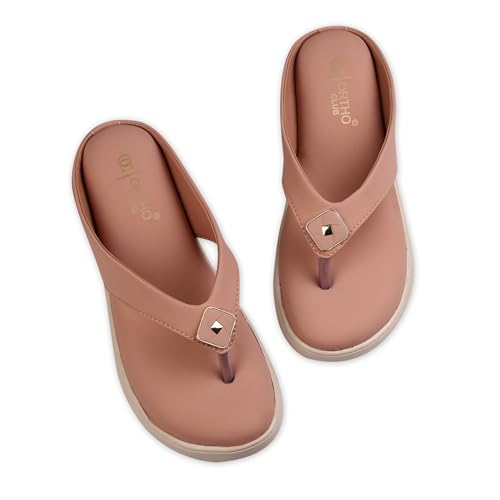 Image of ORTHO CLUB Women's Comfortable Wedge Sandals | Cushioned Sole, Slip-Resistant Design | Lightweight Women Sandal Footwear for Office & Casual Use | Sandal For Women