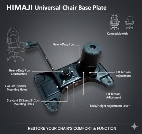 Image of Iron Chair Part Replacement Plate (Black)