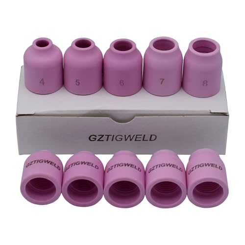 Image of 10pcs TIG Alumina Nozzle 53N58~53N61S Fit SR WP 9 20 25 TIG Welding Torch | TIG Alumina Nozzles Shield Cup 53N58 53N59 53N60 53N61 53N61S #4 #5 #6 #7 #8 Fit DB PTA SR WP 9 20 25 TIG Welding Torch 10PCS