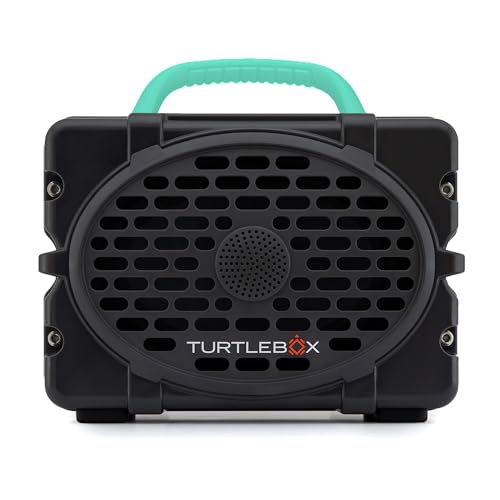 Image of Turtlebox Original Gen 3: Portable Outdoor Bluetooth Speaker - Ultra-Loud (120dB), Waterproof (IP67), Rugged, Impact-Resistant, 3-Day Battery | Party Mode: Unlimited Pairing Stereo, Gray /Seafoam